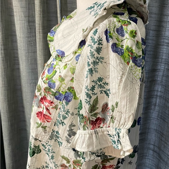 Pilcro by Anthropologie The Kiera Collard Button Front Blouse Size Small NWT - Picture 6 of 11